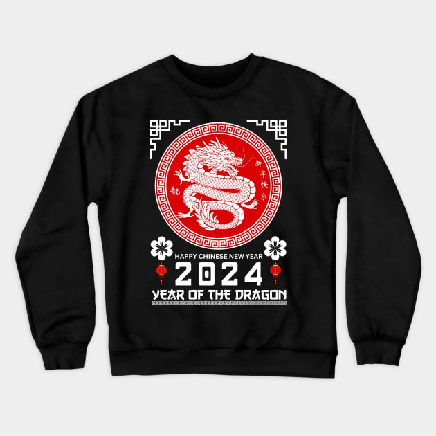 Chinese Lunar New Year 2024 - Year of the Dragon Crewneck Sweatshirt by Danemilin